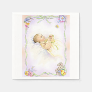 Serviette Jetable Baby infant baptism christendesign