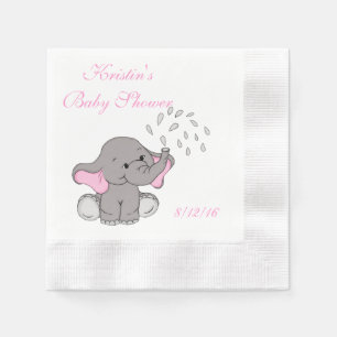 Serviette Jetable Baby Shower, Mouchoir en papier éléphant mignon