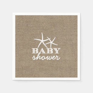 Serviette Jetable Baby shower Rustique Burlap