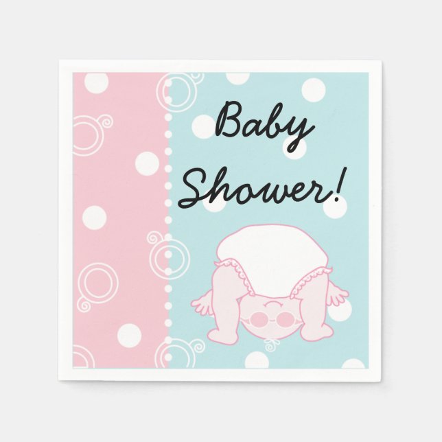 Serviette Jetable Baby shower Standard Cocktail Napkin BÉBÉ (Devant)