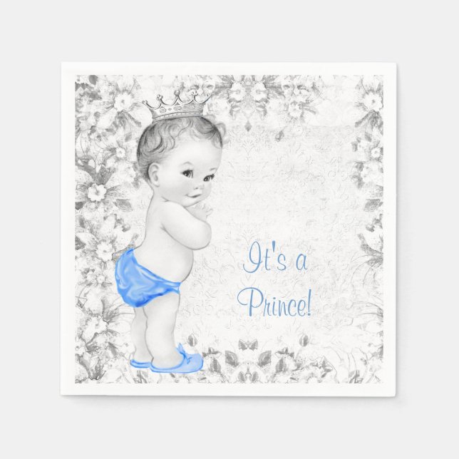 Serviette Jetable Baby shower Vintage doux (Devant)