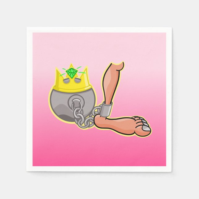 Serviette Jetable Balle et chaîne (Devant)