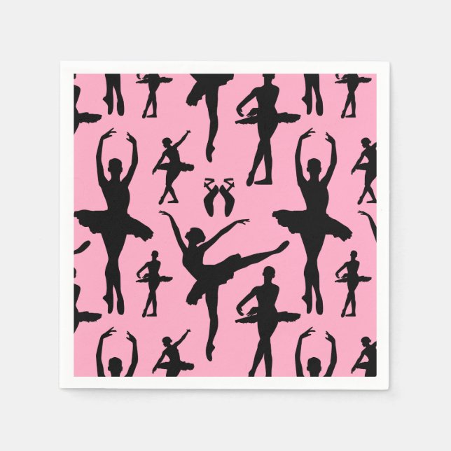 Serviette Jetable Ballerina Silhouette (Devant)