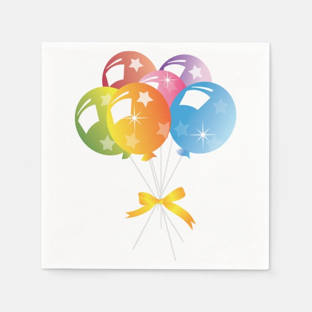 Serviette Jetable Ballons (Devant)