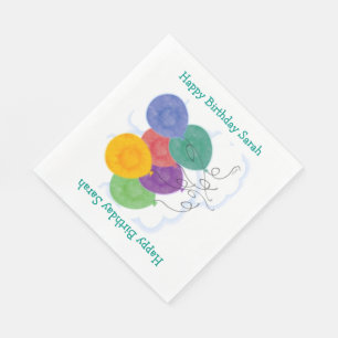 Serviette Jetable Ballons d'anniversaire