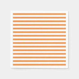 Serviette Jetable Bande horizontale orange et blanche