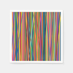 Serviette Jetable Bandes abstraites colorées