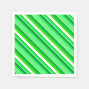 Serviette Jetable Bandes de bonbons en couches - vert émeraude et bl