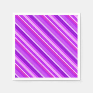 Serviette Jetable Bandes de bonbons en couches - violet et orchidée