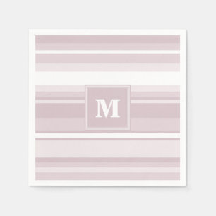 Serviette Jetable Bandes de quartz roses monogrammes