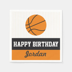 Serviette Jetable Basketball Anniversaire Papier Napkins