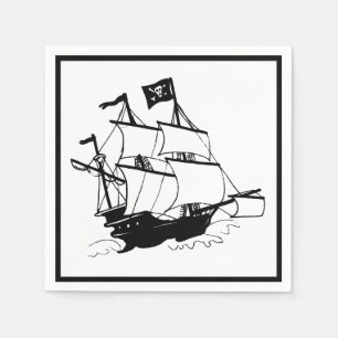 Serviette Jetable Bateau pirate