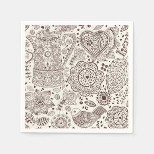 Serviette Jetable Belle boisson de cuisine de café