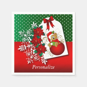 Serviette Jetable Belle et amusante Joyeux Ours de Noël
