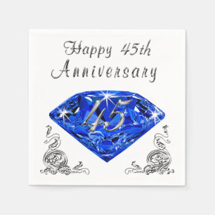 Serviette Jetable Belle serviettes du 45e anniversaire du Mariage Sa