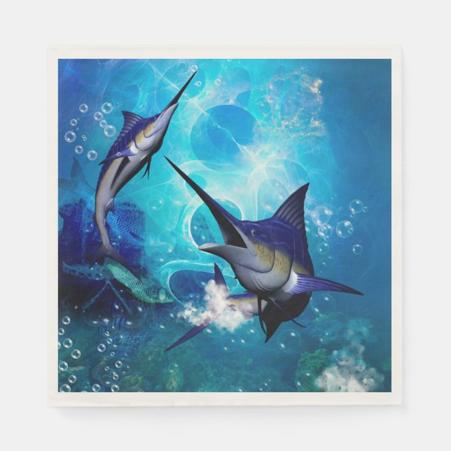 Serviette Jetable Belles marlins (Devant)