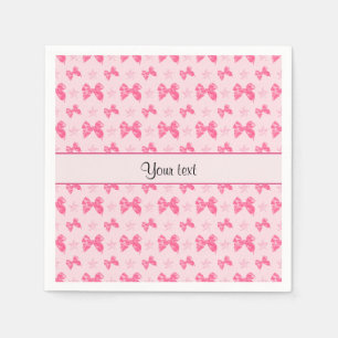 Serviette Jetable Belles vaches en satin rose