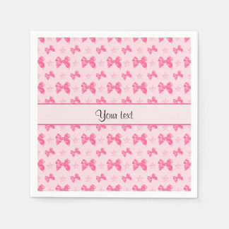 Serviette Jetable Belles vaches en satin rose