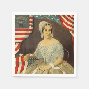 Serviette Jetable Betsy Ross Premier drapeau américain Portrait Vint