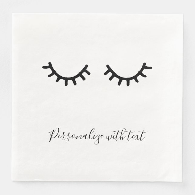 Serviette Jetable Black Eyelashes (Devant)