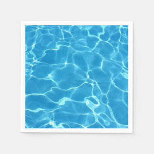 Serviette Jetable Bleu étincelant Piscine Bleu Eau Aquatique