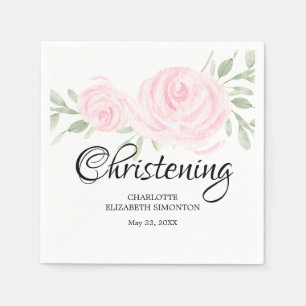 Serviette Jetable Bleu rose rose personnalisé