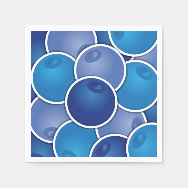 Serviette Jetable Bleuet funky (Devant)