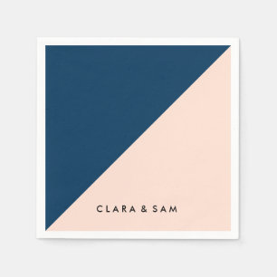 Serviette Jetable bloc en pastel moderne élégant de couleur de ble