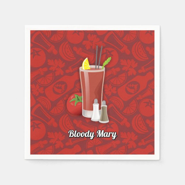 Serviette Jetable Bloody Mary (Devant)