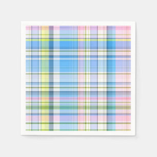 Serviette Jetable Blue Pink Yellow