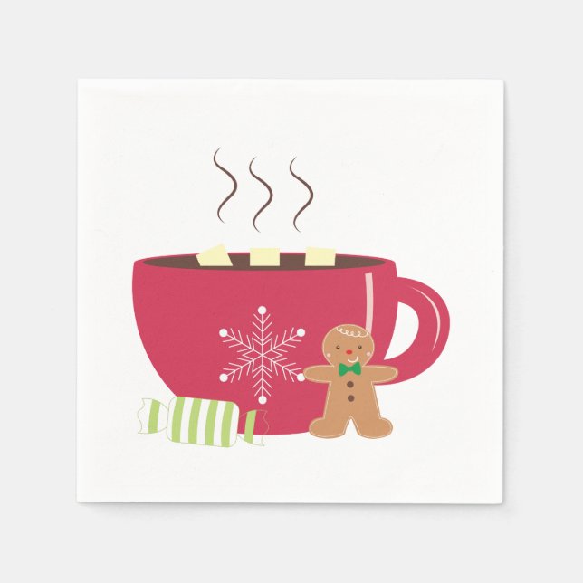 Serviette Jetable Boisson de Noël Napkin (Devant)