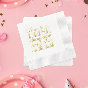 Serviette Jetable Boisson dorée glamour Champagne Danse Mariage