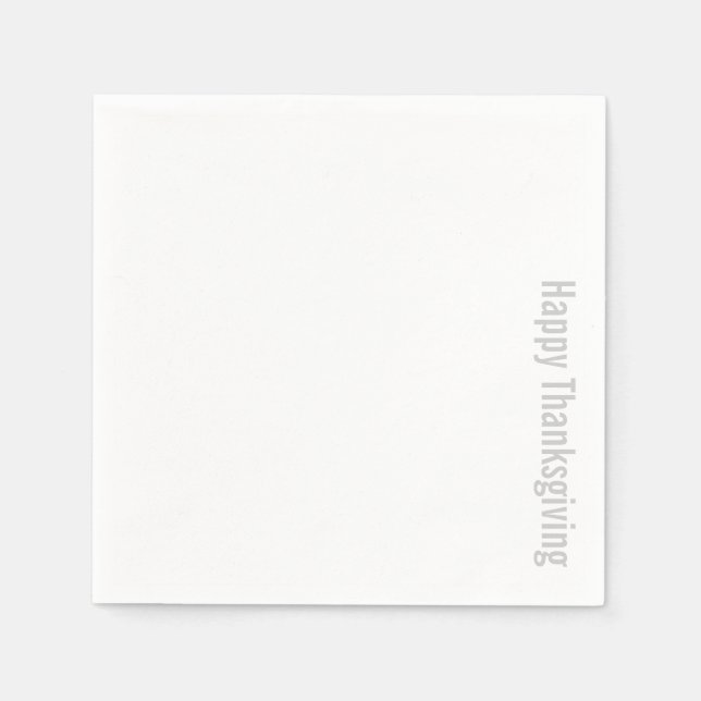 Serviette Jetable Bon thanksgiving simple (Devant)