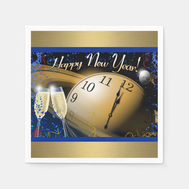 Serviette Jetable Bonne année (Devant)