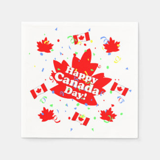 Serviette Jetable Bonne fête du Canada