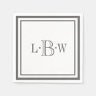 Bordure gris classique Monogramme