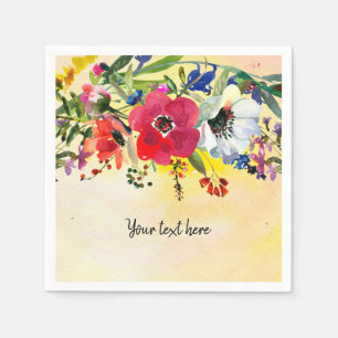 Serviette Jetable Bouquet de fleurs pour toutes les occasions