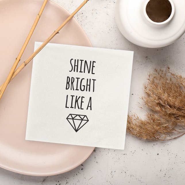 Serviette Jetable Brillant comme un Diamond Cocktail serviettes (Créateur téléchargé)