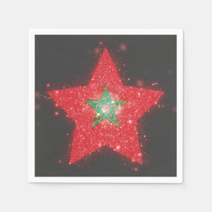 Serviette Jetable Briller de drapeau du Maroc