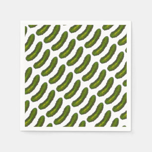 Serviette Jetable Brochure Verte Crunchy Pickle Aiguille Pickles Jui
