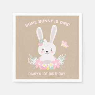 Serviette Jetable Bunny Anniversaire de fête Napkin un peu de lapin