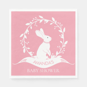 Serviette Jetable BUNNY Girls Baby shower Papier serviettes