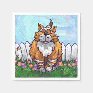 Serviette Jetable Cadeaux et accessoires de chats de gingembre