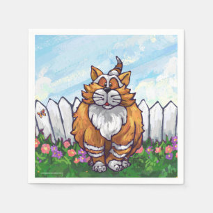 Serviette Jetable Cadeaux et accessoires de chats de gingembre