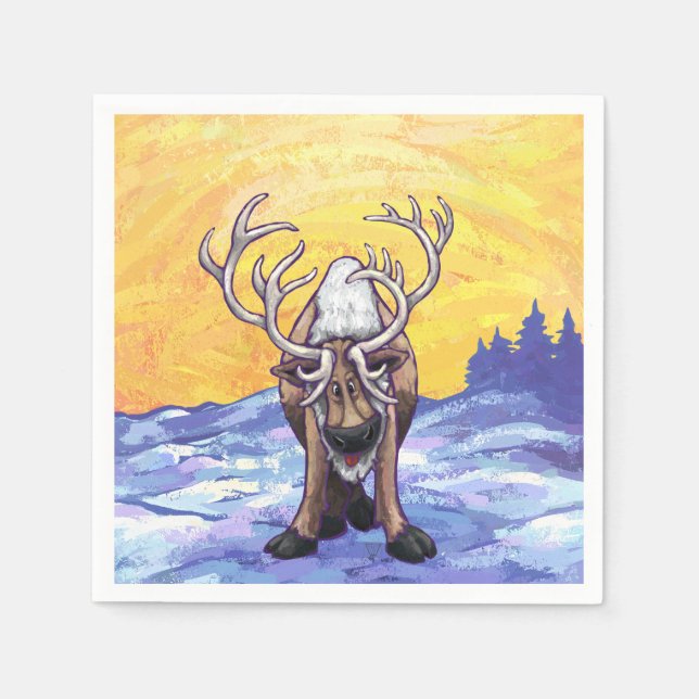 Serviette Jetable Cadeaux et accessoires de rennes (Devant)