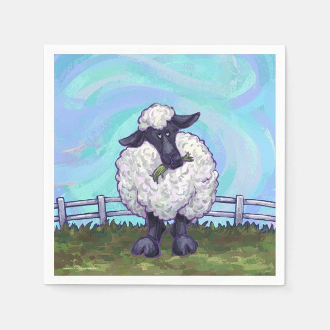 Serviette Jetable Cadeaux et accessoires pour moutons (Devant)