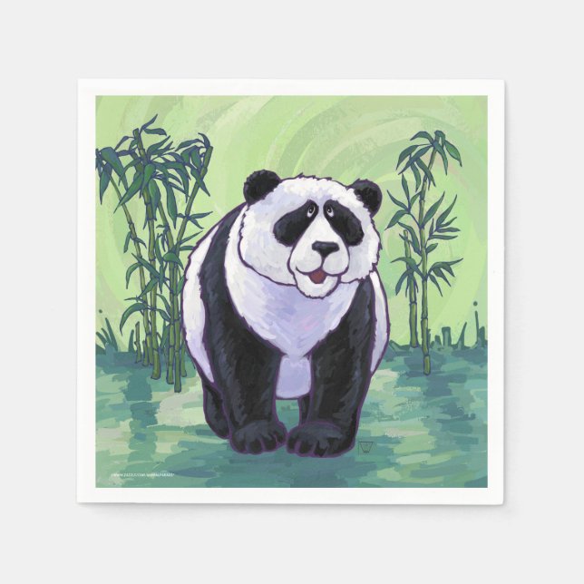 Serviette Jetable Cadeaux et accessoires pour ours Panda (Devant)