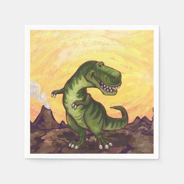 Serviette Jetable Cadeaux et accessoires Tyrannosaurus (Devant)