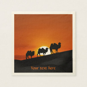 Serviette Jetable Camions au coucher du soleil