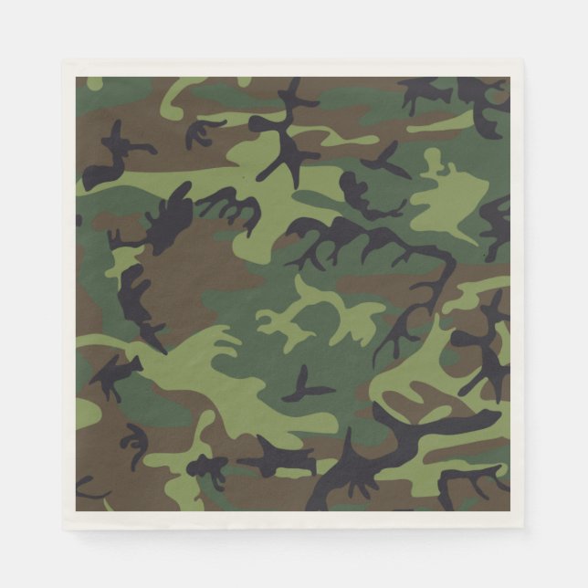 Serviette Jetable Camouflage Brown vert. Camo votre (Devant)